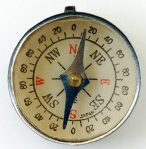 Photo of compass to show the search for direction